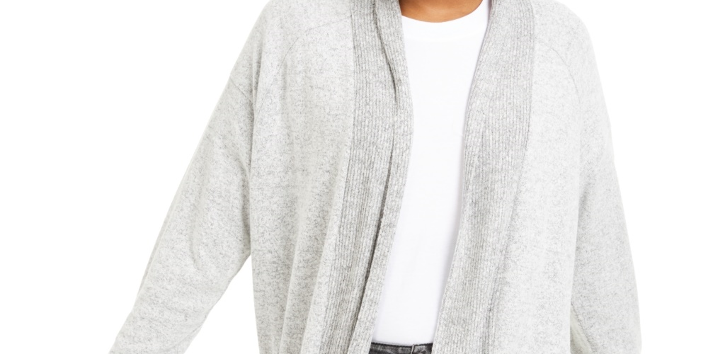 Cardigan Hippie Rose Junior's Cozy Branco Tamanho Grande