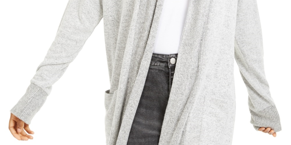 Cardigan Hippie Rose Junior's Cozy Branco Tamanho Grande