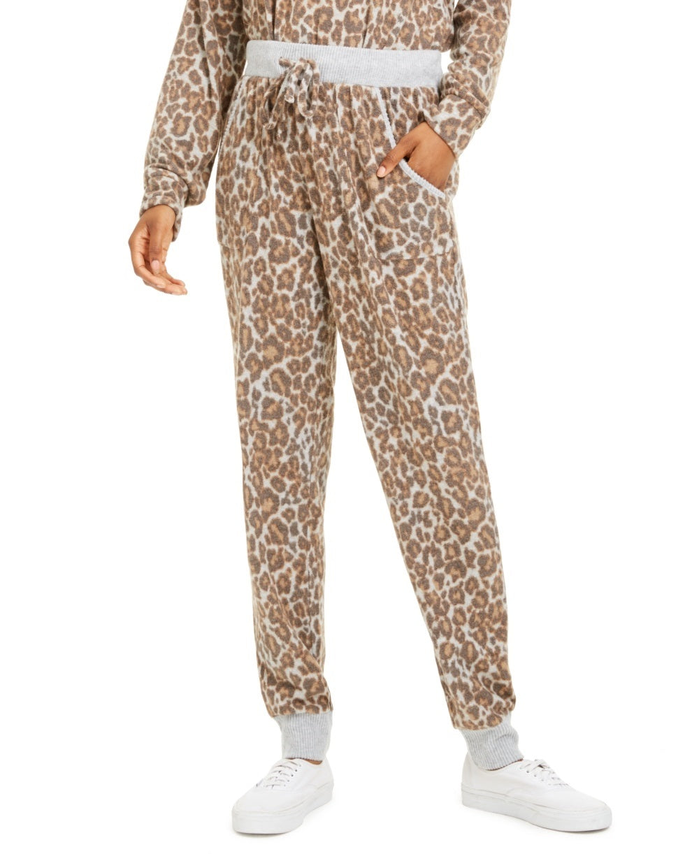 Calça jogger Hippie Rose Juniors aconchegante marrom tamanho extragrande