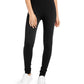Calça feminina reta canelada Hippie Rose, preta, tamanho médio