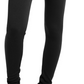 Calça feminina reta canelada Hippie Rose, preta, tamanho médio
