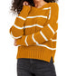 Suéter listrado Hippie Rose Junior's dourado tamanho grande