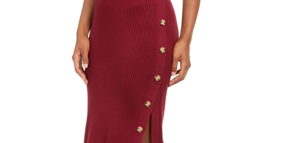 Saia suéter com botões Hippie Rose Juniors vermelha tamanho grande