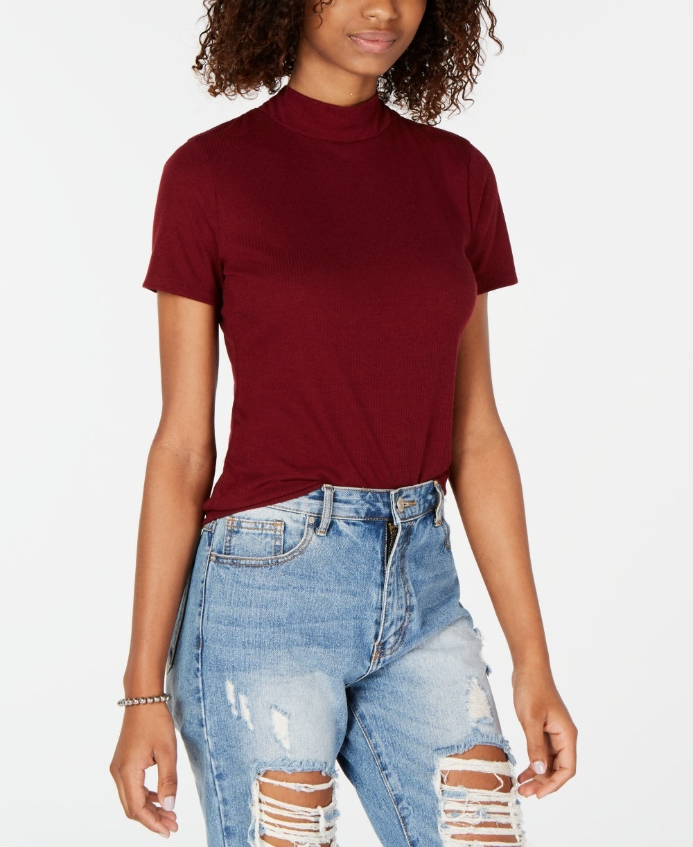 Top de malha canelada Hippie Rose Junior, vermelho, tamanho X-S