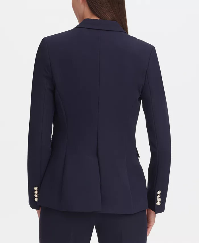 Tommy Hilfiger Blazer Feminino Azul com Um Botão Tamanho 10