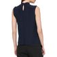 Tommy Hilfiger Blusa Feminina Gola Alta Azul Tamanho Médio