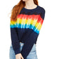 Moletom Tie Dye Rebellious One Junior Azul Tamanho P