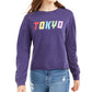 Camiseta gráfica Tokyo da Rebellious One Junior, azul, tamanho X-S