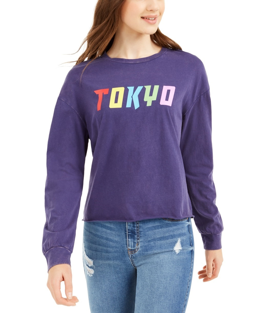 Camiseta gráfica Tokyo da Rebellious One Junior, azul, tamanho X-S