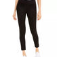 Leggings de malha ponte frontal de camurça sintética Rewash Junior's, pretas, tamanho X-S