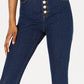 Calça jeans skinny Rewash Junior's de cintura alta com botões, tamanho 5, azul