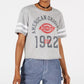 Camiseta feminina Dickies Cropped Graphic Varsity, cinza, tamanho pequeno