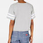 Camiseta feminina Dickies Cropped Graphic Varsity, cinza, tamanho pequeno