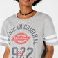 Camiseta feminina Dickies Cropped Graphic Varsity, cinza, tamanho pequeno