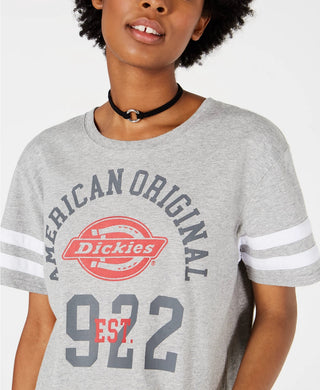 Camiseta feminina Dickies Cropped Graphic Varsity, cinza, tamanho pequeno