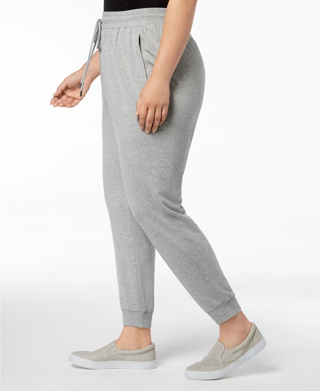 Calça jogger feminina plus size Joseph A cinza tamanho 2X