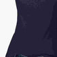 Camiseta feminina Tommy Hilfiger de algodão com decote redondo, azul-marinho, tamanho GG