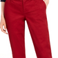 Calça Chino Reta Tommy Hilfiger Feminina com Punho, Vermelha, Tamanho 2