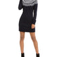 Vestido suéter feminino Tommy Hilfiger Fair Isle azul tamanho grande