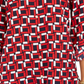 Túnica utilitária estampada feminina Tommy Hilfiger azul tamanho médio