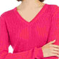 Suéter Tommy Hilfiger Feminino Ivy Cotton Cable Rosa Tamanho X-S