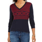 Suéter Tommy Hilfiger Fair Isle Ivy Cotton Feminino Azul Tamanho P