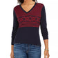 Suéter Tommy Hilfiger Fair Isle Ivy Cotton Feminino Azul Tamanho XX-G