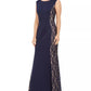Vestido de festa estilo sereia com lantejoulas e renda Jessica Howard, tamanho 12, azul-marinho