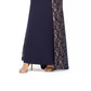 Vestido de festa estilo sereia com lantejoulas e renda Jessica Howard, tamanho 12, azul-marinho