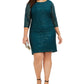 Vestido de renda com bolinhas disco plus size Jessica Howard feminino verde escuro tamanho 16W