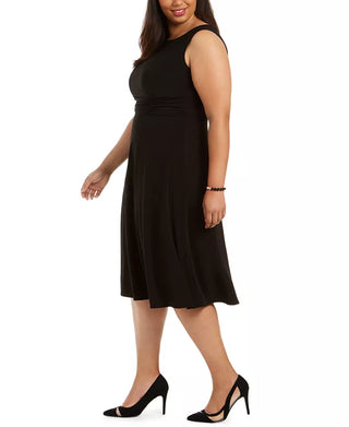 Vestido midi plus size feminino Jessica Howard e jaqueta de renda chevron cinza tamanho 14W