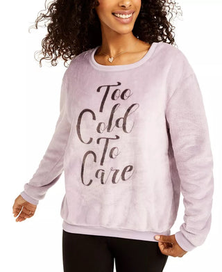 Moletom de pelúcia Too Cold To Care da Love Tribe Juniors, roxo, tamanho extra grande