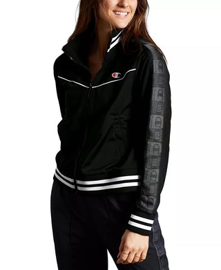 Jaqueta de corrida feminina Champion Jock Tag Sleeve Tricot, preta, tamanho pequeno