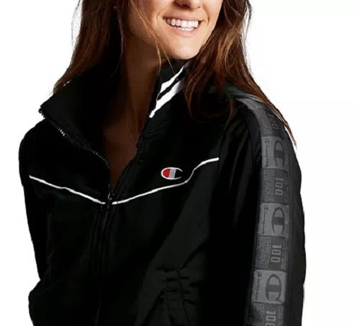 Jaqueta de corrida feminina Champion Jock Tag Sleeve Tricot, preta, tamanho pequeno