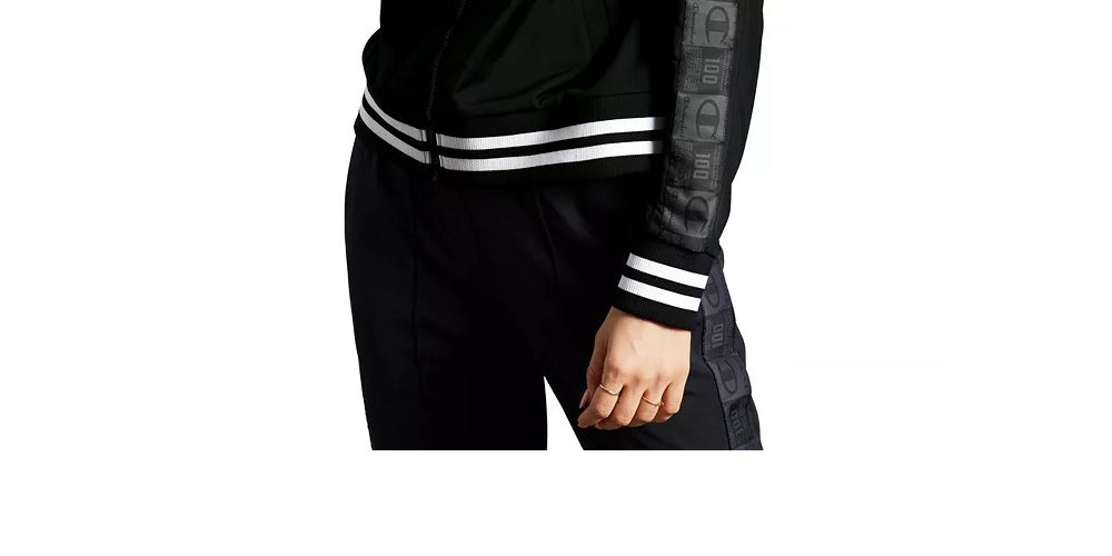 Jaqueta de corrida feminina Champion Jock Tag Sleeve Tricot, preta, tamanho pequeno