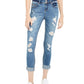 Calça jeans desgastada de dois botões Indigo Rein Junior, azul, tamanho 1