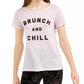 Camiseta estampada Love Tribe Juniors Brunch And Chill azul brilhante tamanho médio