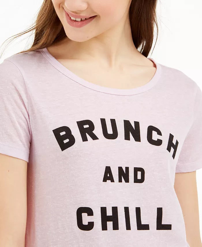 Camiseta estampada Love Tribe Juniors Brunch And Chill azul brilhante tamanho médio