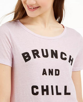 Camiseta estampada Love Tribe Juniors Brunch And Chill azul brilhante tamanho médio