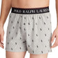 Boxers de malha Ralph Lauren masculinos, tamanho pequeno, na cor carvão