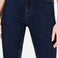 Calça jeans skinny feminina La La Anthony Power-Zip Stiletto cintura alta azul tamanho 6