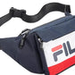 Bolsa de cintura Fila Lindon Logo Masculina Azul Marinho Tamanho Regular