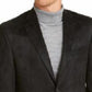 Blazer curto masculino Ralph Lauren em camurça sintética com dois botões, preto, tamanho 42