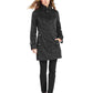 Calvin Klein Anorak feminino com capuz, dobrável, gola alta, resistente a rugas, preto, tamanho médio