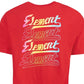 Camiseta masculina Element Evanston com estampa gráfica e logotipo vermelho brilhante, tamanho grande