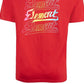 Camiseta masculina Element Evanston com estampa gráfica e logotipo vermelho brilhante, tamanho grande