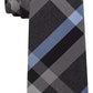 Gravata Slim Xadrez Rubi Masculina Kenneth Cole Reaction Azul Marinho Tamanho Regular