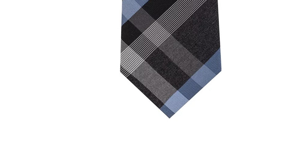 Gravata Slim Xadrez Rubi Masculina Kenneth Cole Reaction Azul Marinho Tamanho Regular