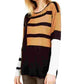 Calvin Klein Suéter Feminino Color Block Manga Longa Gola Redonda Carvão Tamanho P