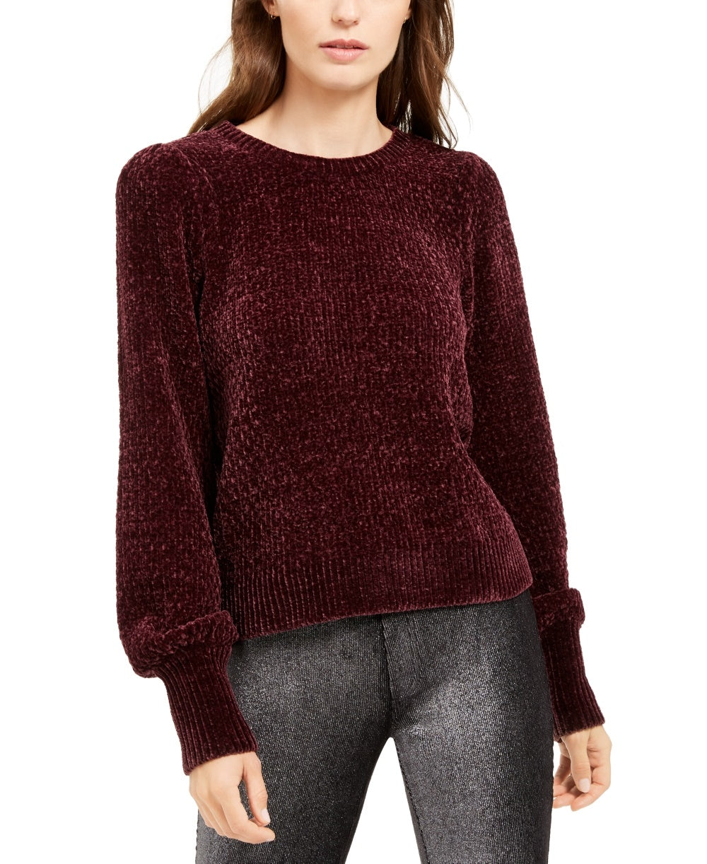 Suéter feminino Michael Kors de manga comprida roxo tamanho extragrande